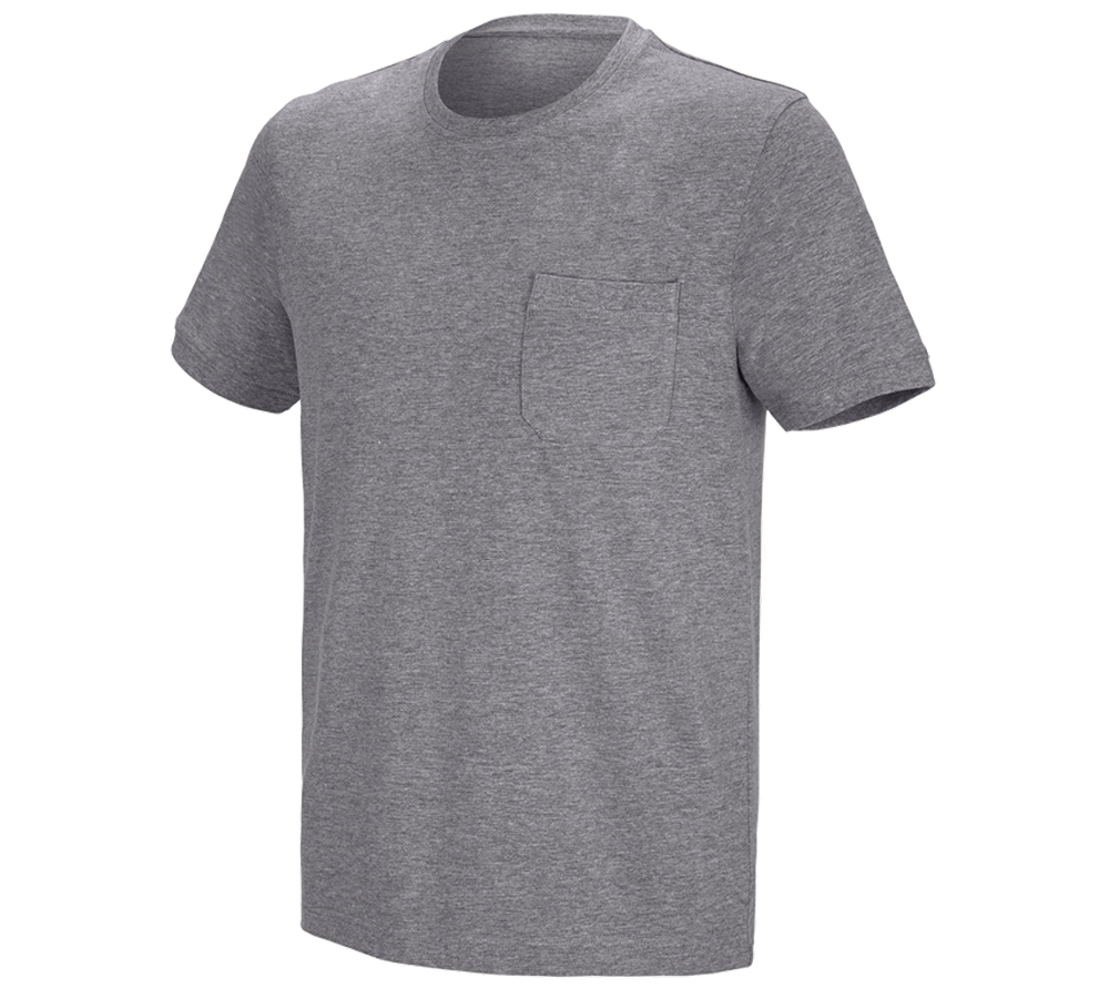 Tričká, pulóvre a košele: Tričko e.s. cotton stretch Pocket + sivá melírovaná
