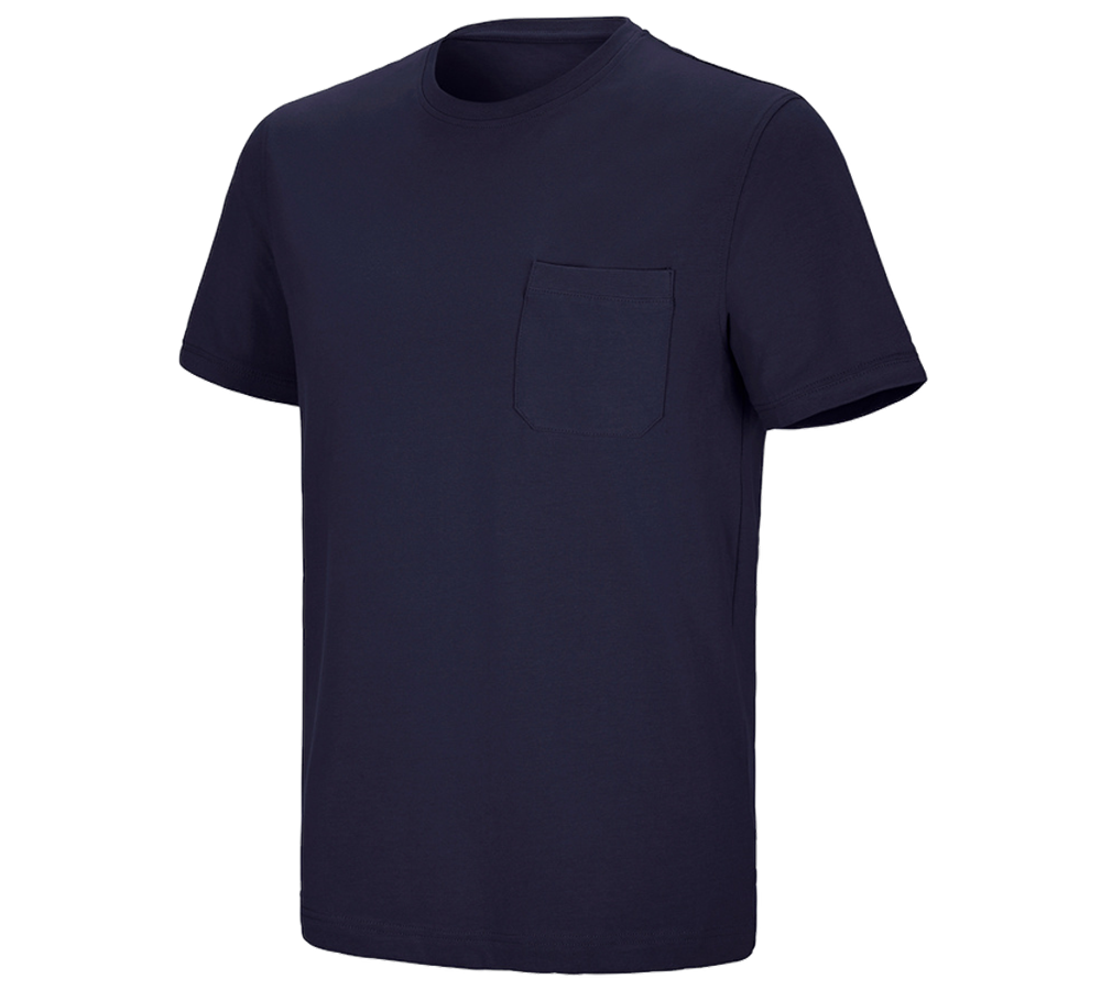 Tričká, pulóvre a košele: Tričko e.s. cotton stretch Pocket + tmavomodrá