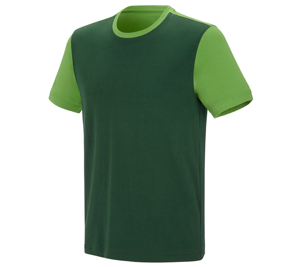Tričká, pulóvre a košele: Tričko e.s. cotton stretch bicolor + zelená/morská zelená