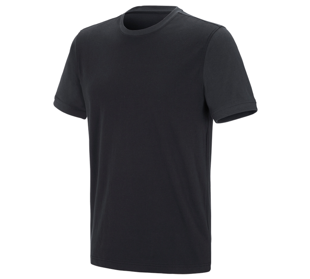 Tričká, pulóvre a košele: Tričko e.s. cotton stretch bicolor + čierna/grafitová