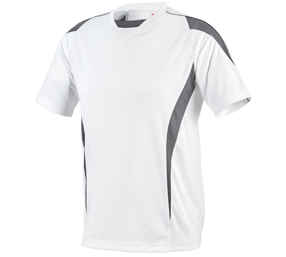 Tričká, pulóvre a košele: Funkčné tričko poly cotton e.s. Silverfresh + biela/cementová