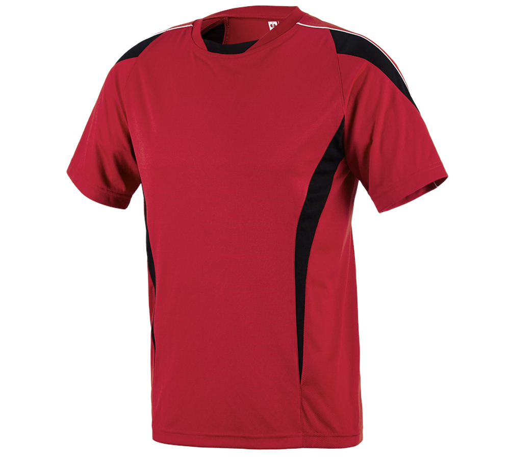 Tričká, pulóvre a košele: Funkčné tričko poly cotton e.s. Silverfresh + červená/čierna