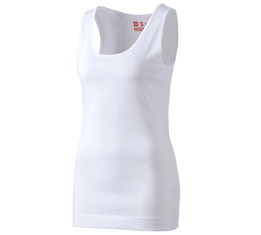 Tričká, pulóvre a košele: Dlhé tričko e.s. cotton, dámske + biela