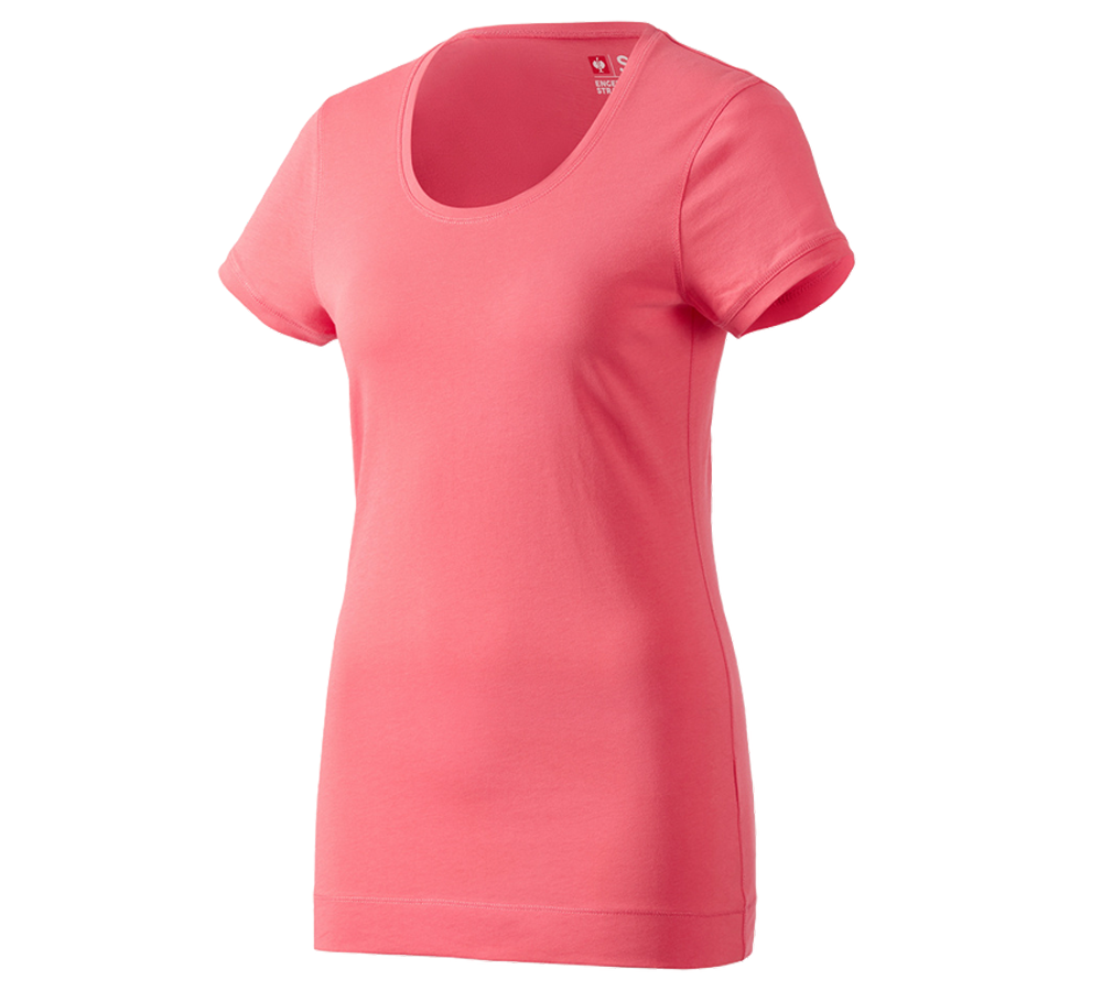 Tričká, pulóvre a košele: Dlhé tričko e.s. cotton, dámske + koralová