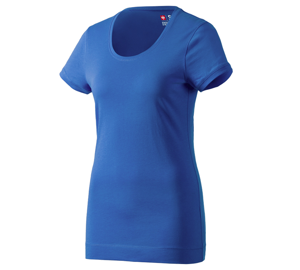 Tričká, pulóvre a košele: Dlhé tričko e.s. cotton, dámske + enciánová modrá