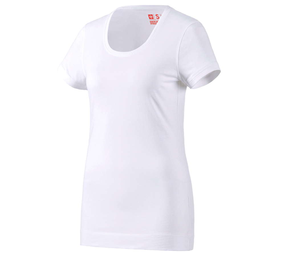 Tričká, pulóvre a košele: Dlhé tričko e.s. cotton, dámske + biela