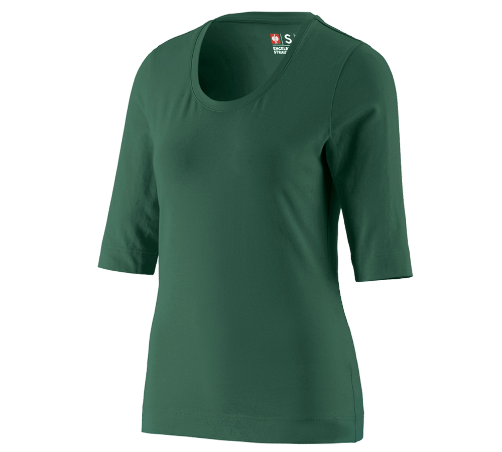 Tričká, pulóvre a košele: Tričko na 3/4 rukáv e.s. cotton stretch, dámske + zelená