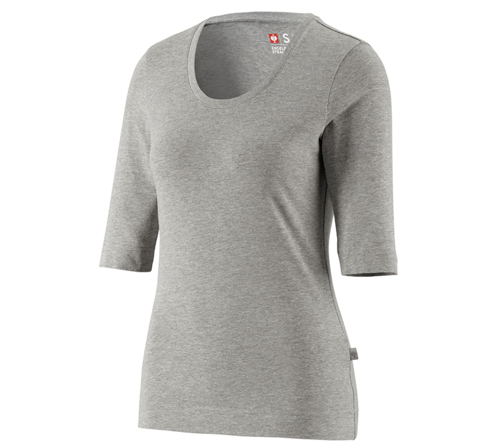 Tričká, pulóvre a košele: Tričko na 3/4 rukáv e.s. cotton stretch, dámske + sivá melírovaná