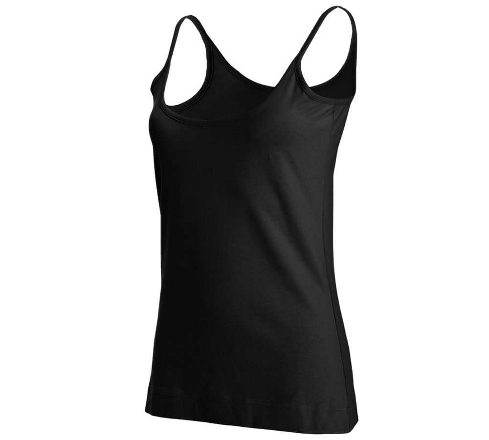 Tričká, pulóvre a košele: Rozstrapkané tričko e.s. cotton stretch, dámske + čierna