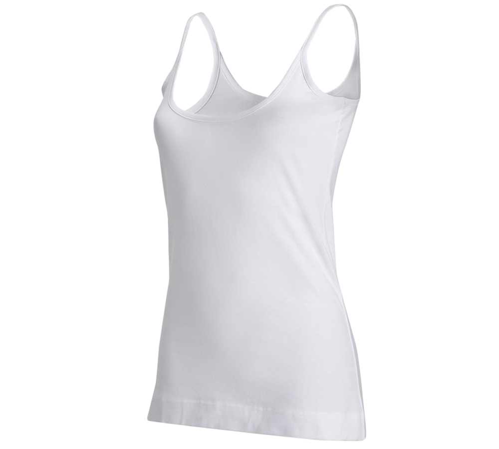 Tričká, pulóvre a košele: Rozstrapkané tričko e.s. cotton stretch, dámske + biela