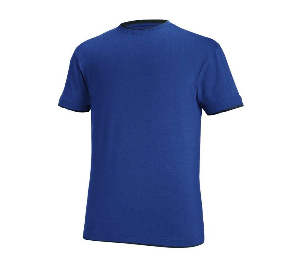 Tričká, pulóvre a košele: Tričko e.s. cotton stretch Layer + nevadzovo modrá/čierna