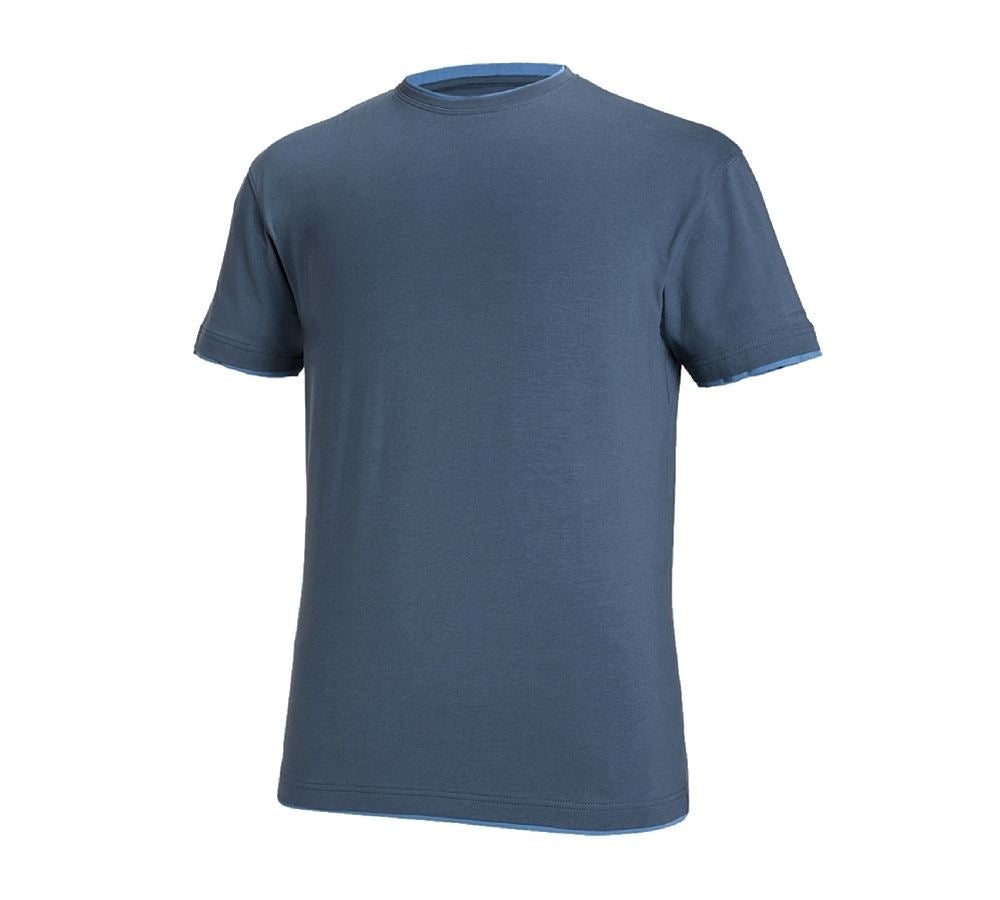 Tričká, pulóvre a košele: Tričko e.s. cotton stretch Layer + pacifická/kobaltová