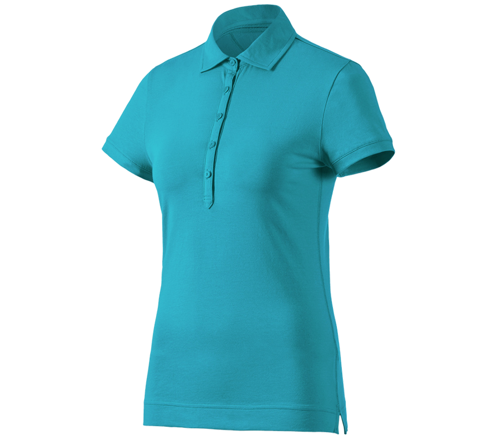 Tričká, pulóvre a košele: Polo tričko e.s. cotton stretch, dámske + oceán