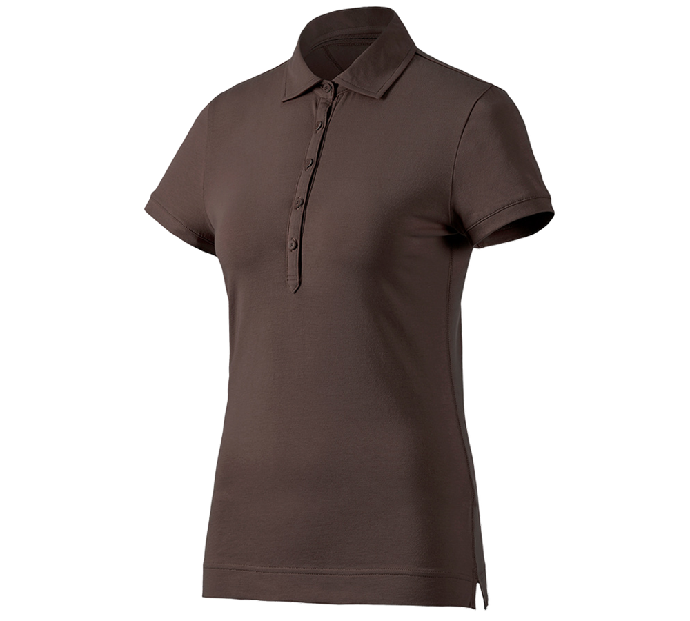 Tričká, pulóvre a košele: Polo tričko e.s. cotton stretch, dámske + gaštanová