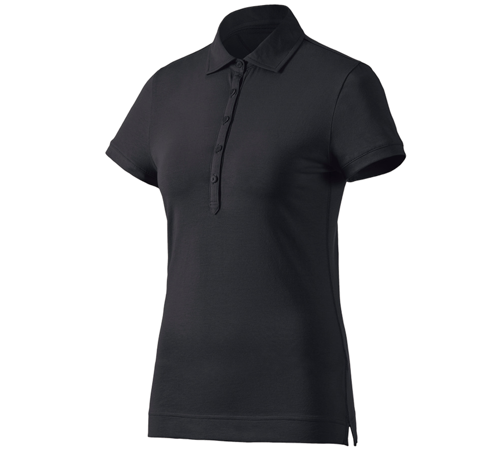 Tričká, pulóvre a košele: Polo tričko e.s. cotton stretch, dámske + čierna