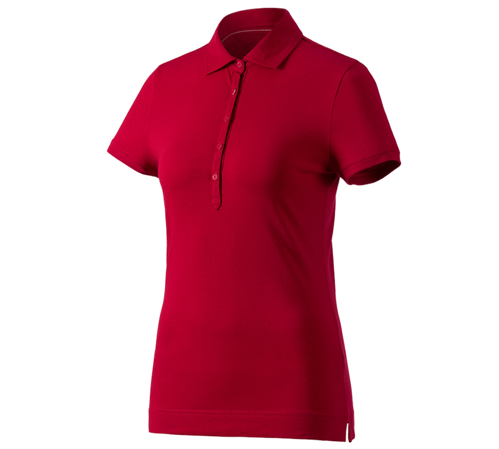 Tričká, pulóvre a košele: Polo tričko e.s. cotton stretch, dámske + ohnivá červená