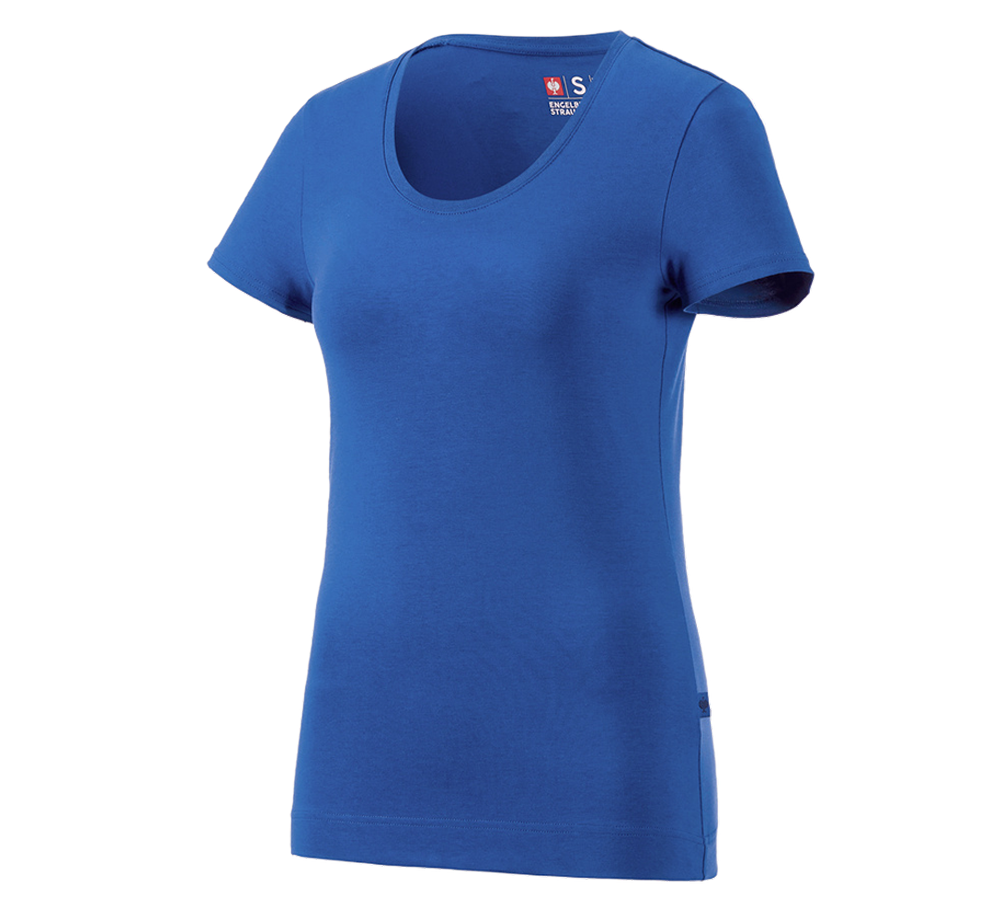 Tričká, pulóvre a košele: Tričko e.s. cotton stretch, dámske + enciánová modrá