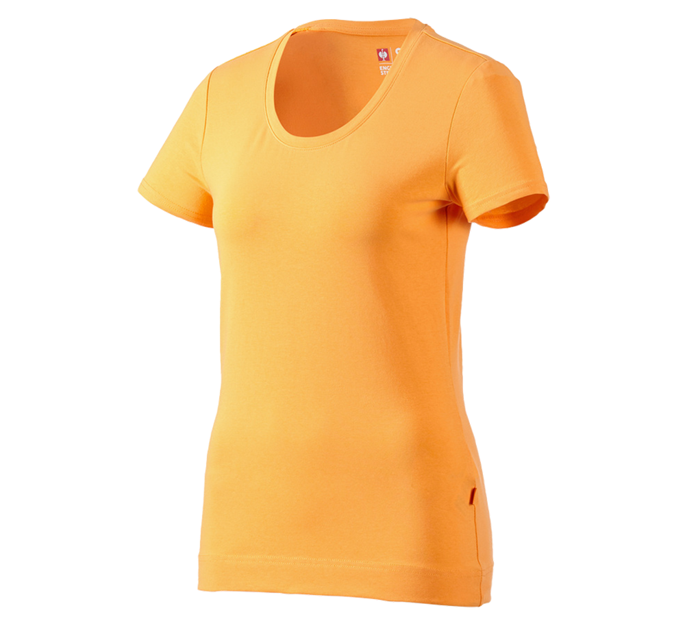 Tričká, pulóvre a košele: Tričko e.s. cotton stretch, dámske + svetlooranžová