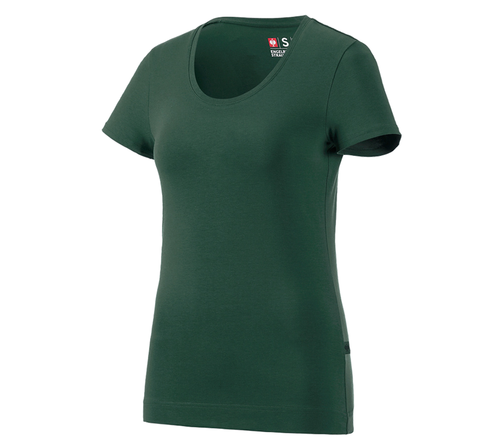 Tričká, pulóvre a košele: Tričko e.s. cotton stretch, dámske + zelená