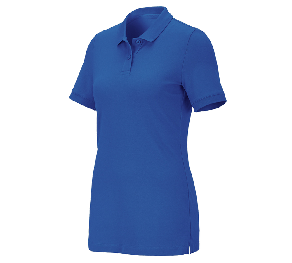 Tričká, pulóvre a košele: Piqué tričko e.s. cotton stretch, dámske + enciánová modrá