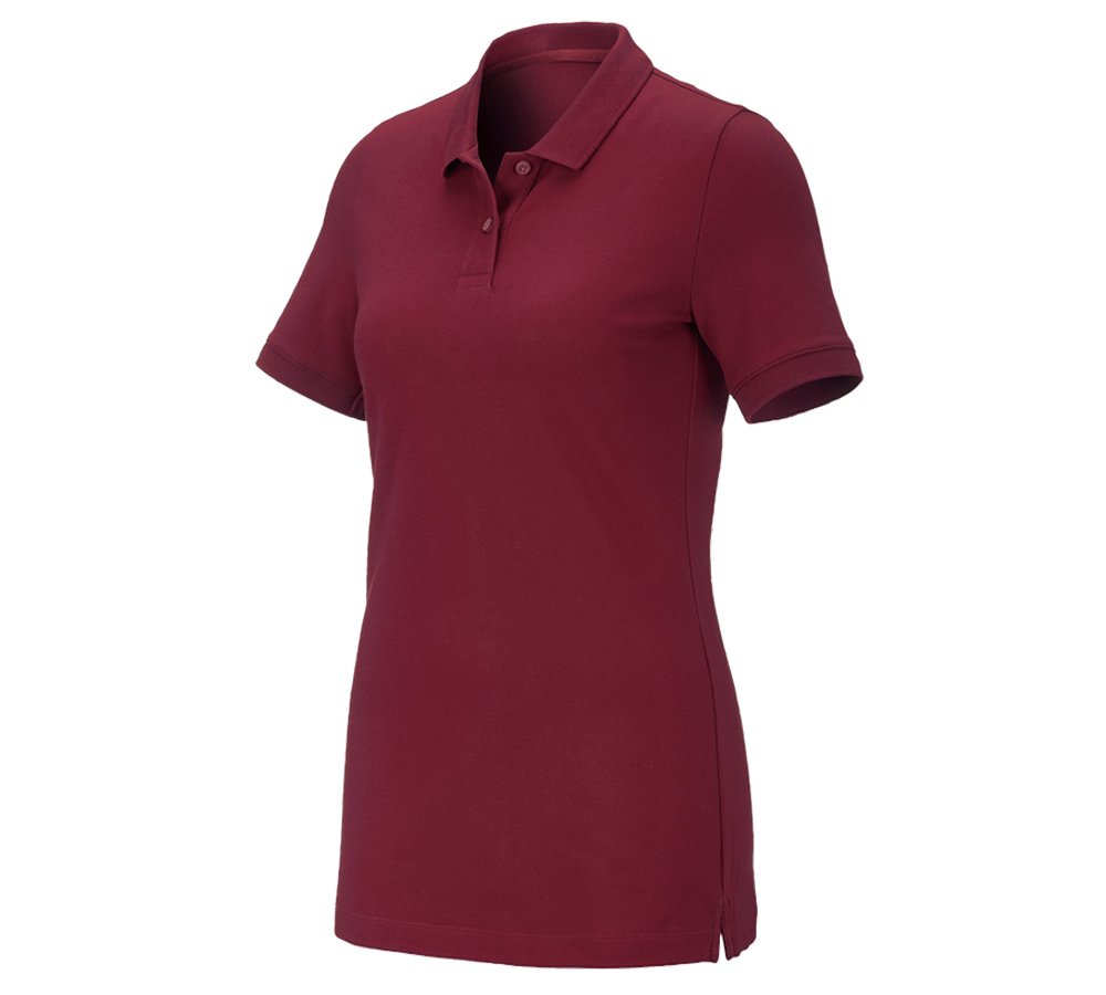 Tričká, pulóvre a košele: Piqué tričko e.s. cotton stretch, dámske + bordová