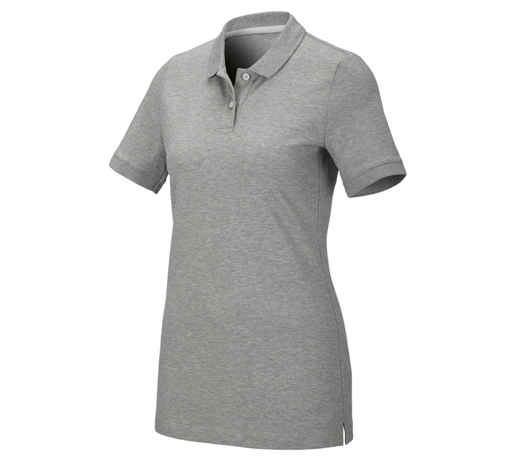 Tričká, pulóvre a košele: Piqué tričko e.s. cotton stretch, dámske + sivá melírovaná