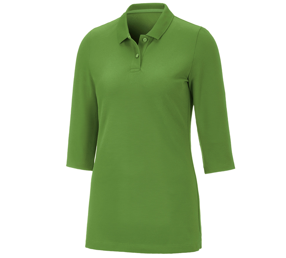 Tričká, pulóvre a košele: Piqué polo tričko e.s. 3/4 rukáv cotton stretch, d + morská zelená