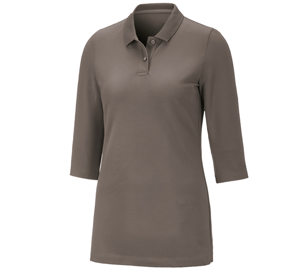 Tričká, pulóvre a košele: Piqué polo tričko e.s. 3/4 rukáv cotton stretch, d + kamenná