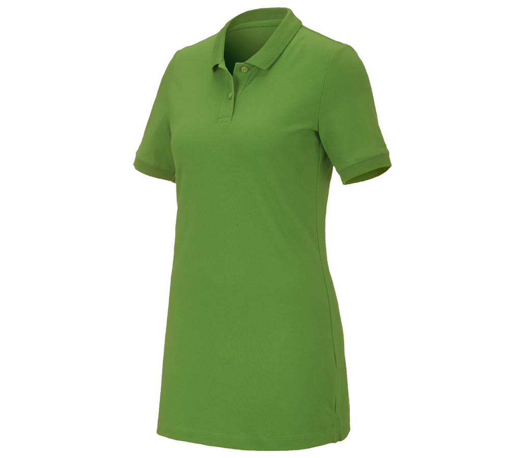 Tričká, pulóvre a košele: Piqué tričko e.s. cotton stretch,dámske, long fit + morská zelená