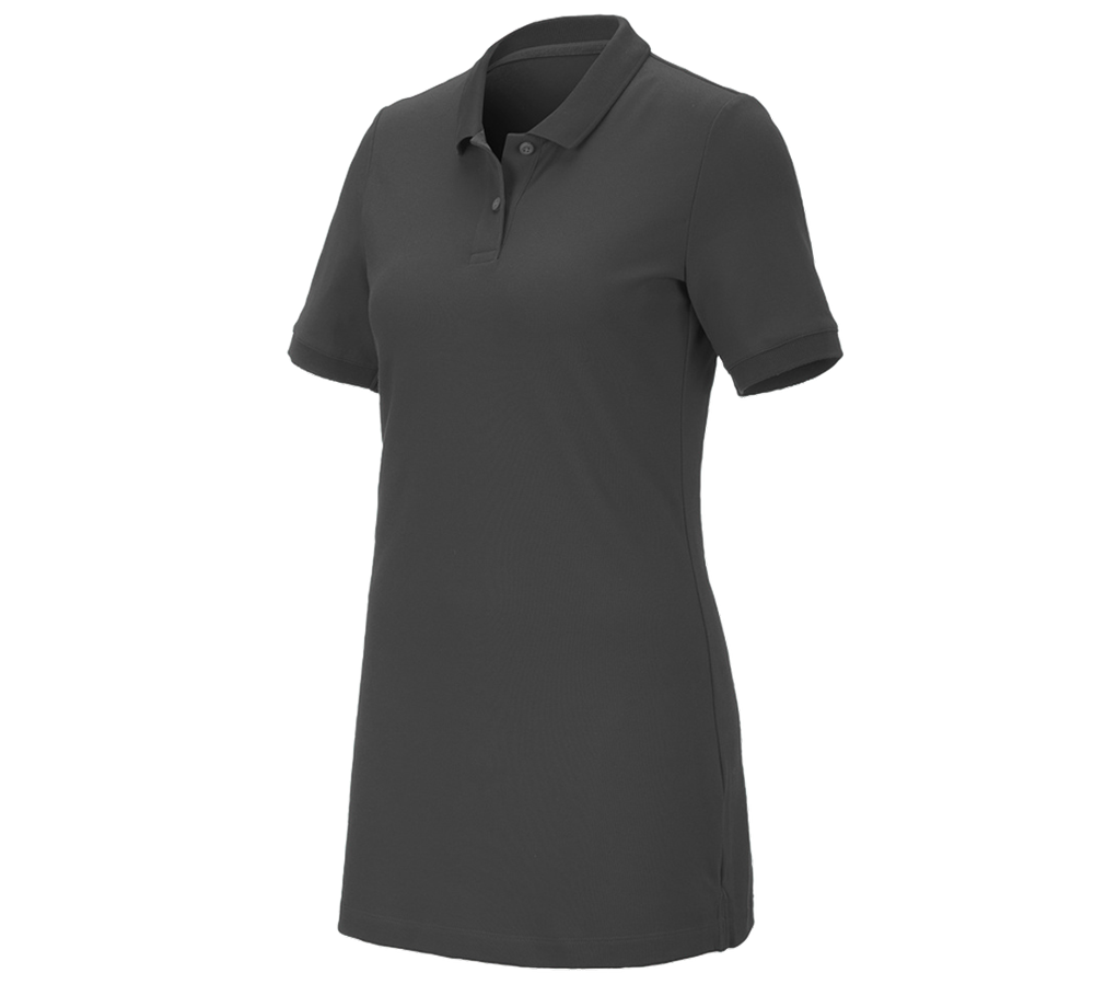 Tričká, pulóvre a košele: Piqué tričko e.s. cotton stretch,dámske, long fit + antracitová