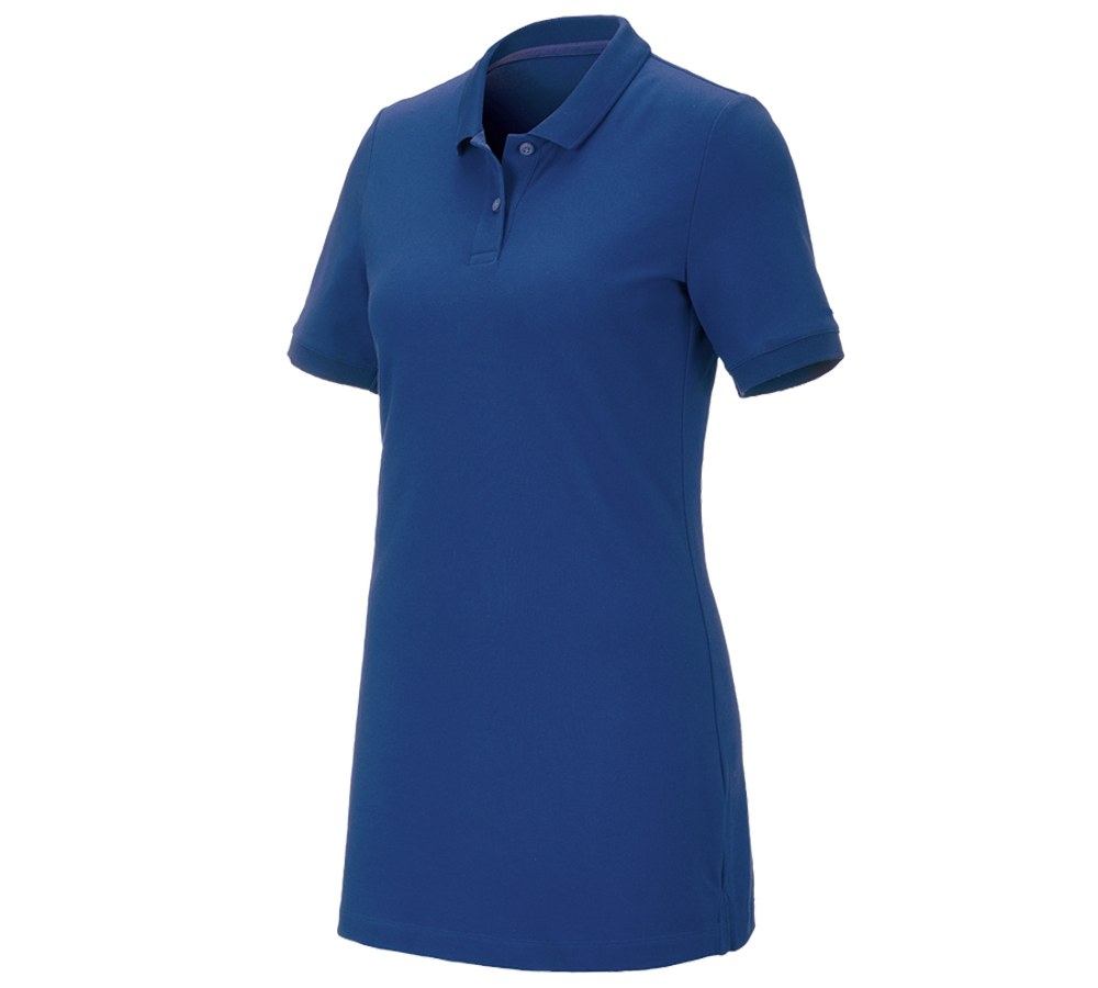 Témy: Piqué tričko e.s. cotton stretch,dámske, long fit + alkalická modrá