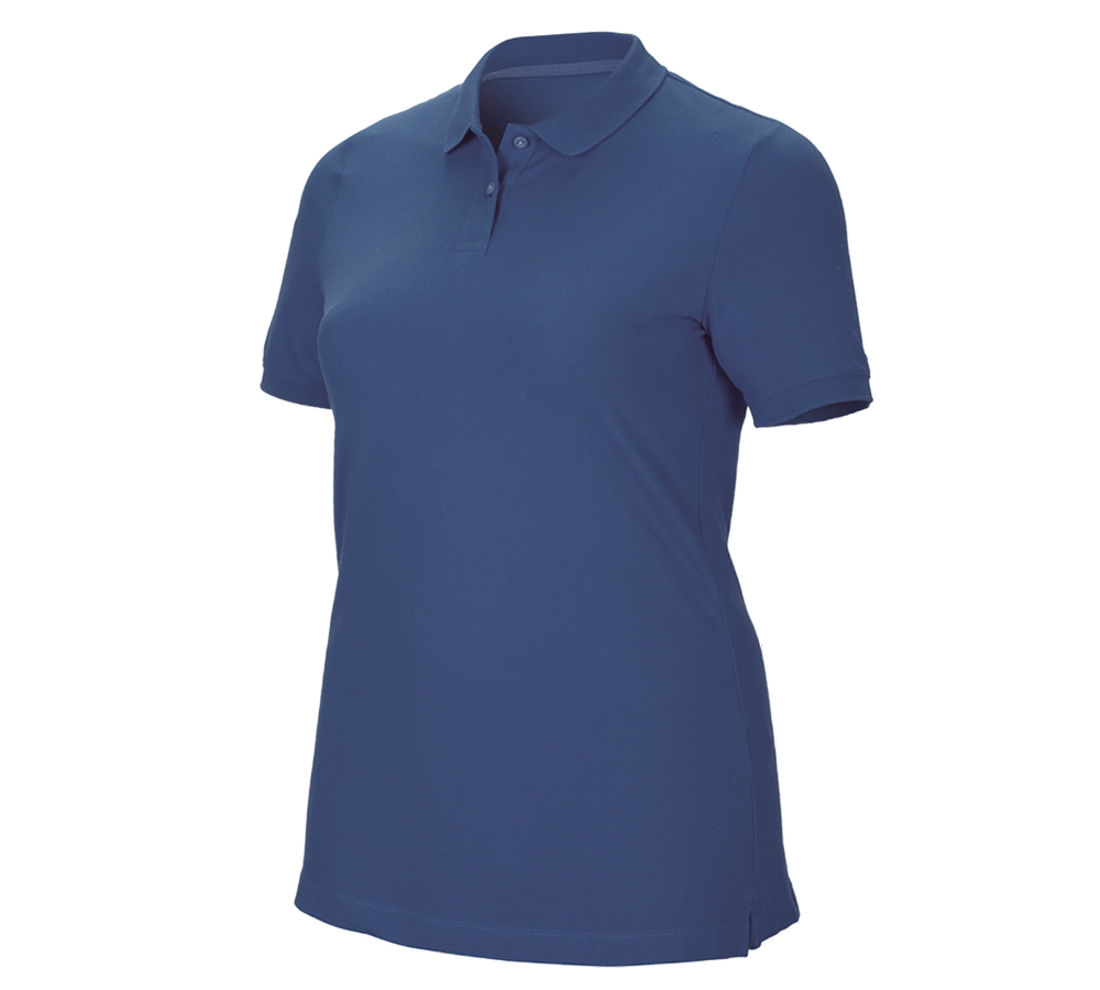 Témy: Piqué tričko e.s. cotton stretch, dámske, plus fit + kobaltová