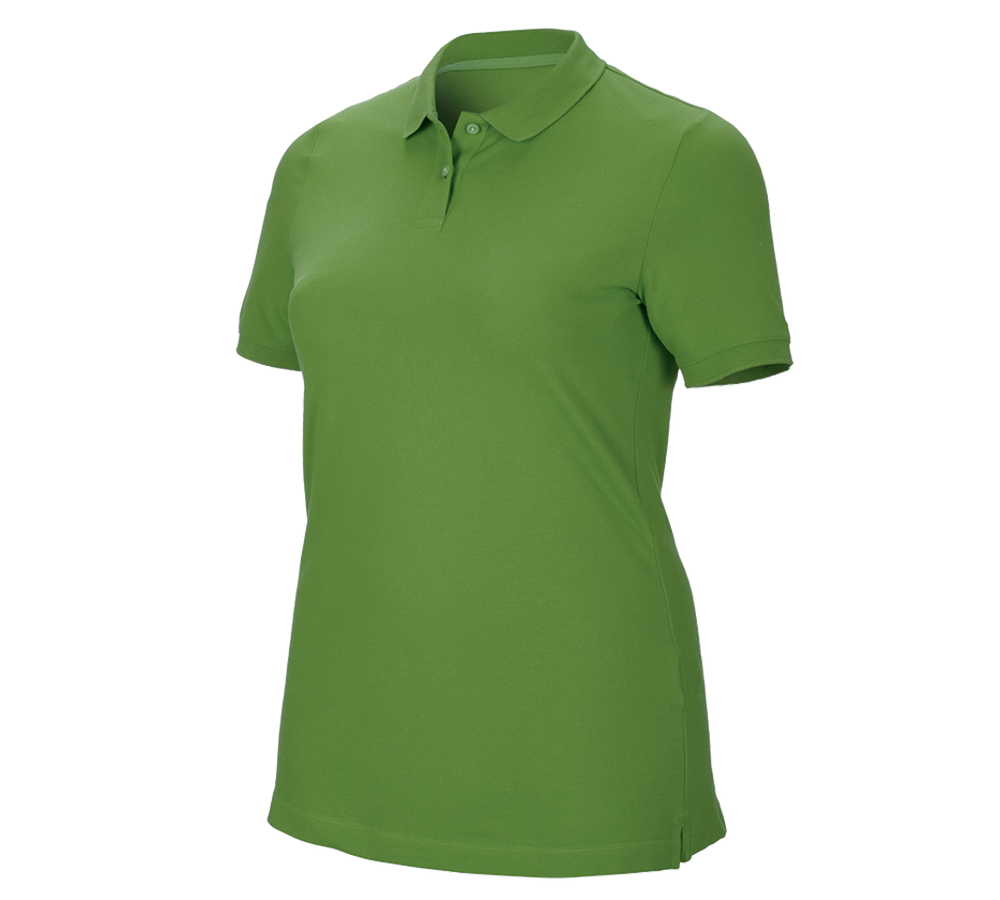 Tričká, pulóvre a košele: Piqué tričko e.s. cotton stretch, dámske, plus fit + morská zelená