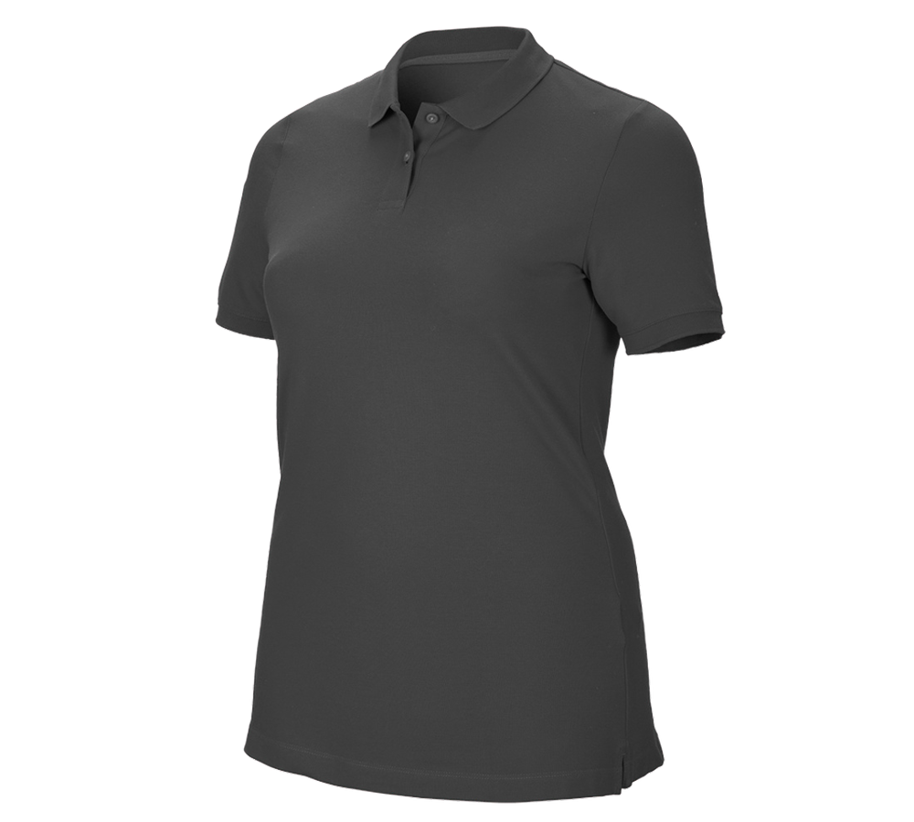 Tričká, pulóvre a košele: Piqué tričko e.s. cotton stretch, dámske, plus fit + antracitová