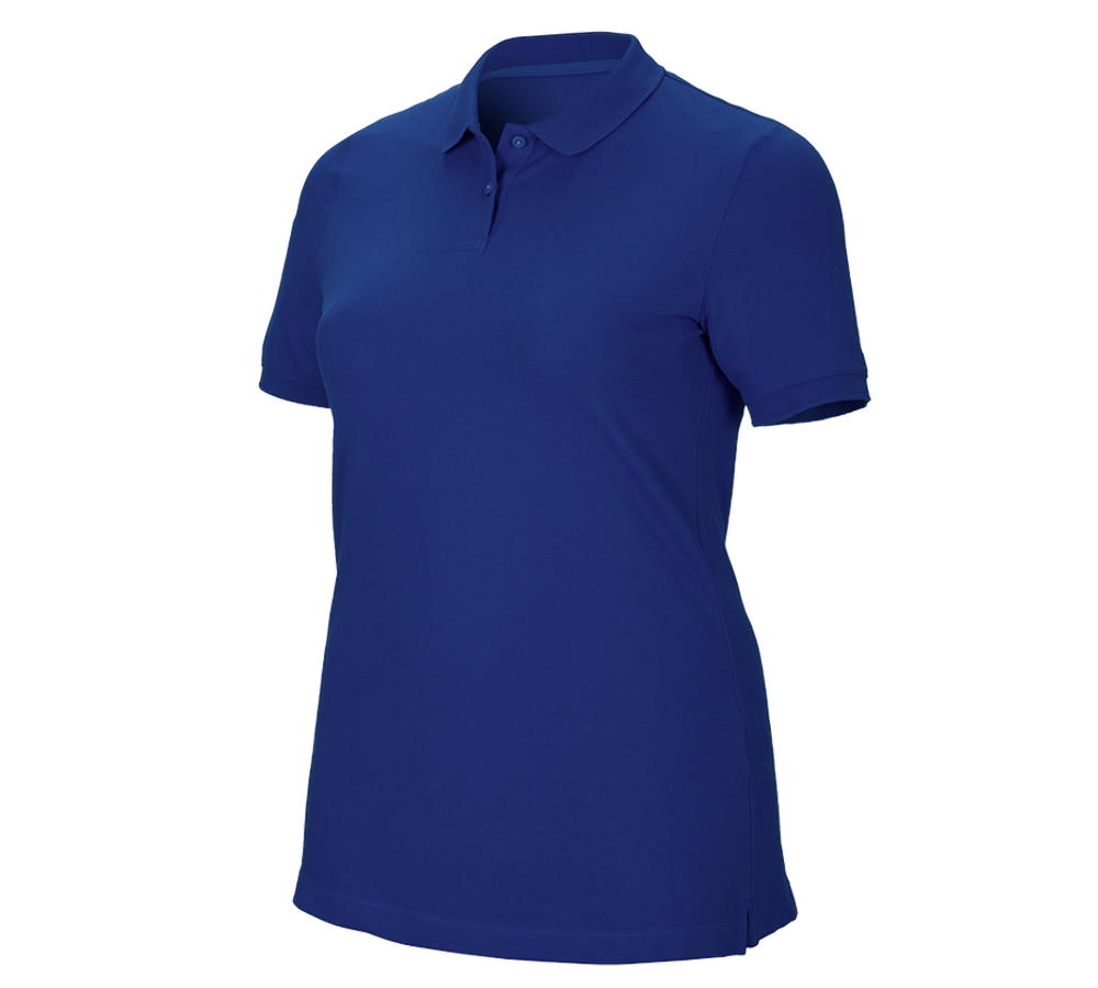 Tričká, pulóvre a košele: Piqué tričko e.s. cotton stretch, dámske, plus fit + nevadzovo modrá