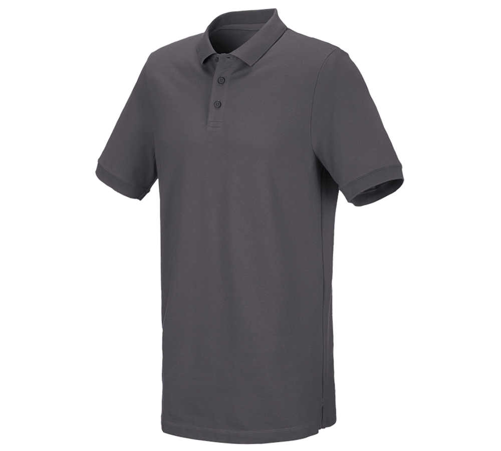 Tričká, pulóvre a košele: Piqué tričko e.s. cotton stretch, long fit + antracitová