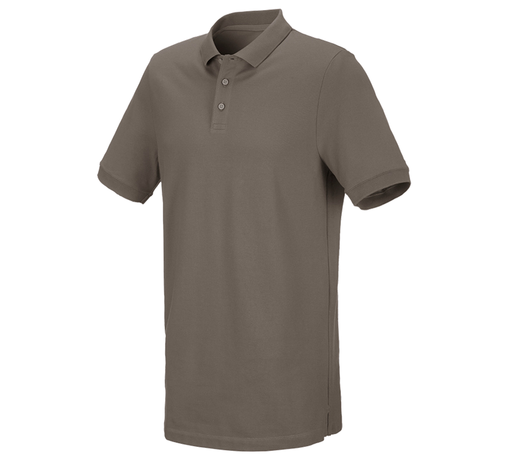 Tričká, pulóvre a košele: Piqué tričko e.s. cotton stretch, long fit + kamenná