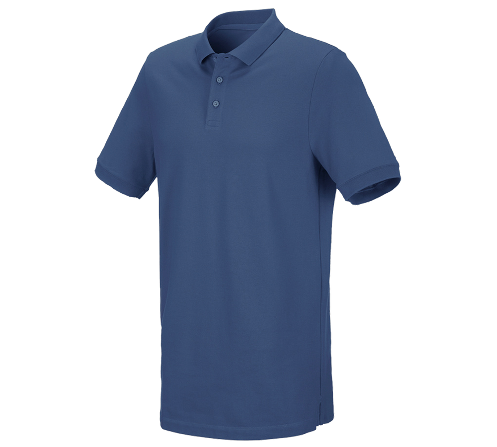 Tričká, pulóvre a košele: Piqué tričko e.s. cotton stretch, long fit + kobaltová