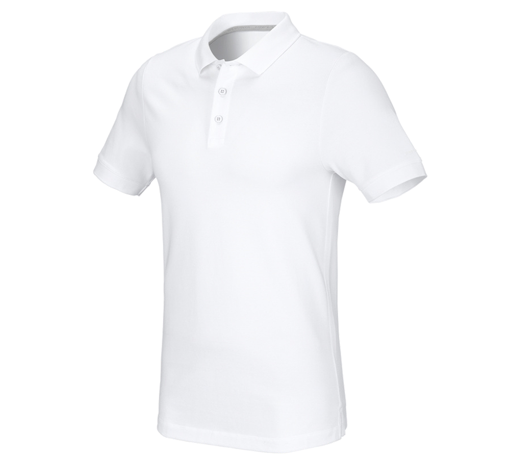Tričká, pulóvre a košele: Piqué tričko e.s. cotton stretch, slim fit + biela