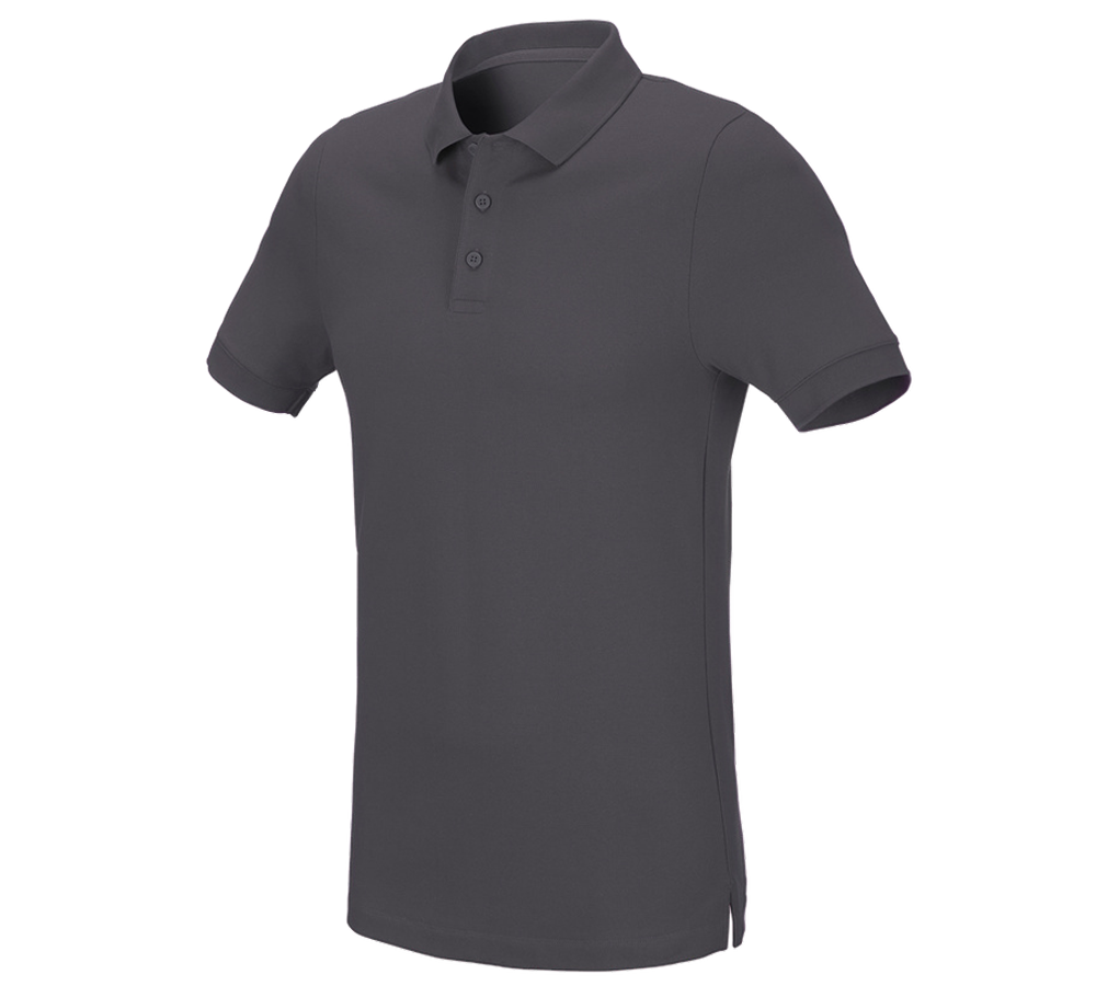Tričká, pulóvre a košele: Piqué tričko e.s. cotton stretch, slim fit + antracitová