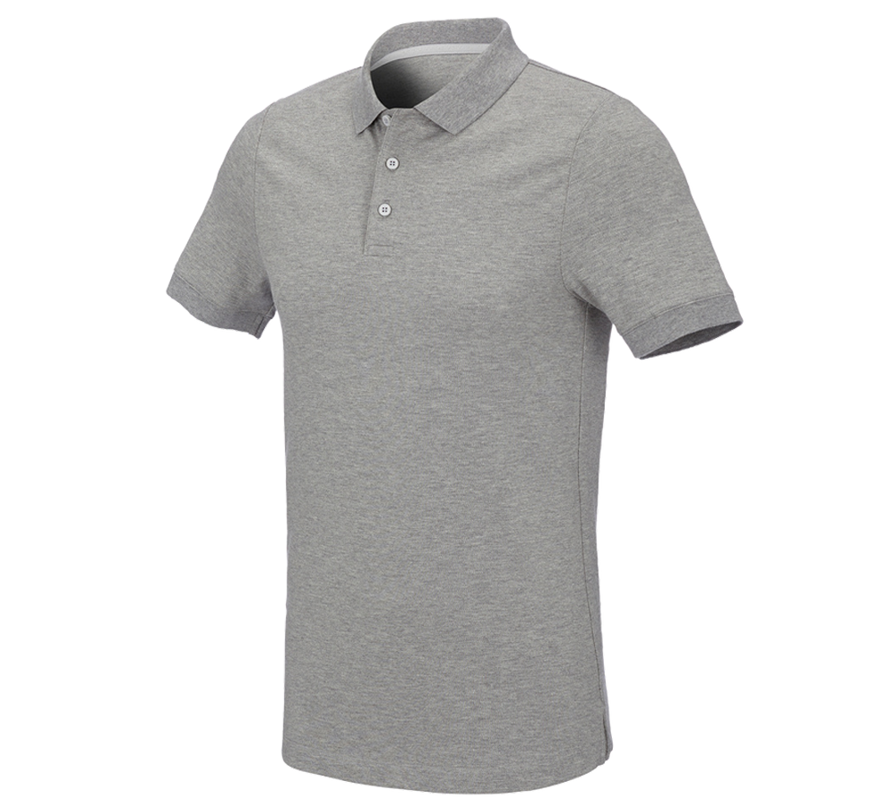 Témy: Piqué tričko e.s. cotton stretch, slim fit + sivá melírovaná