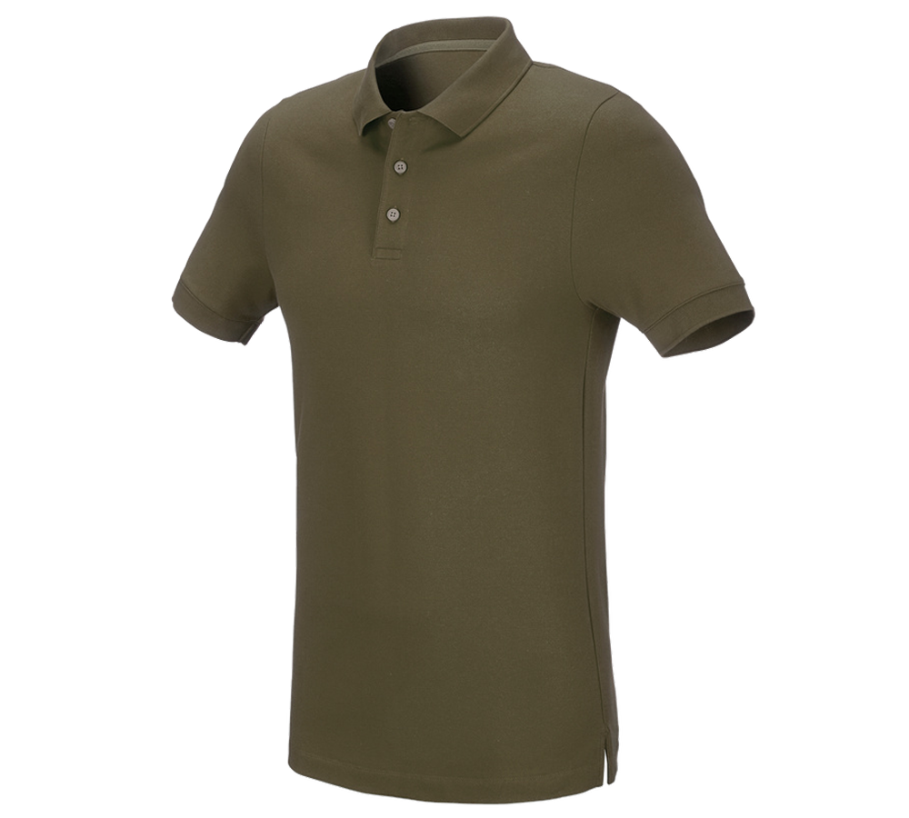 Tričká, pulóvre a košele: Piqué tričko e.s. cotton stretch, slim fit + bahenná zelená