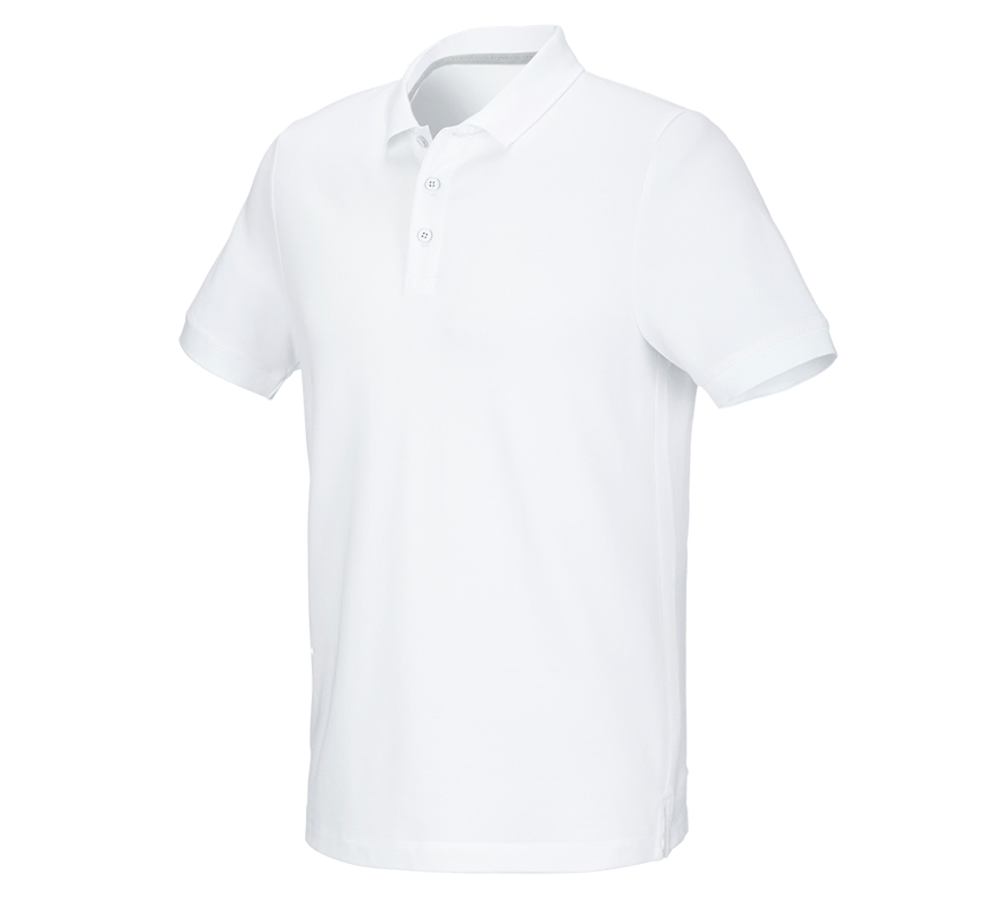 Tričká, pulóvre a košele: Piqué tričko e.s. cotton stretch + biela