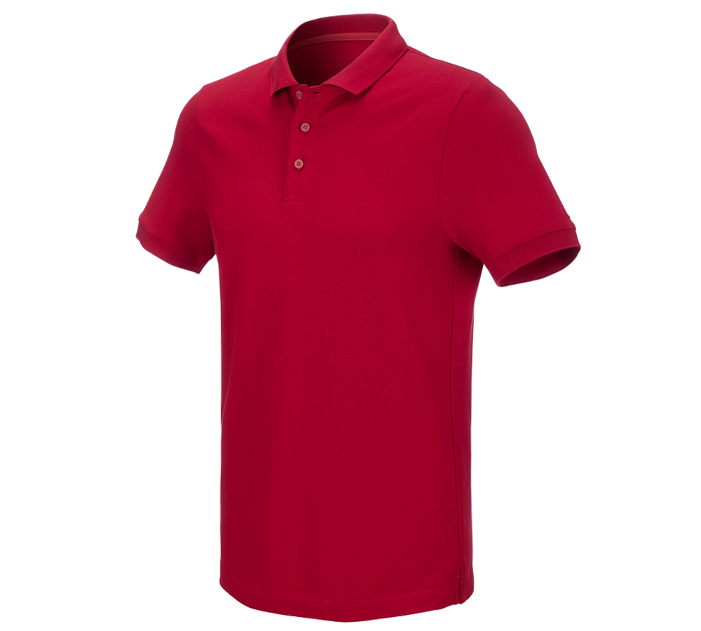 Tričká, pulóvre a košele: Piqué tričko e.s. cotton stretch + ohnivá červená