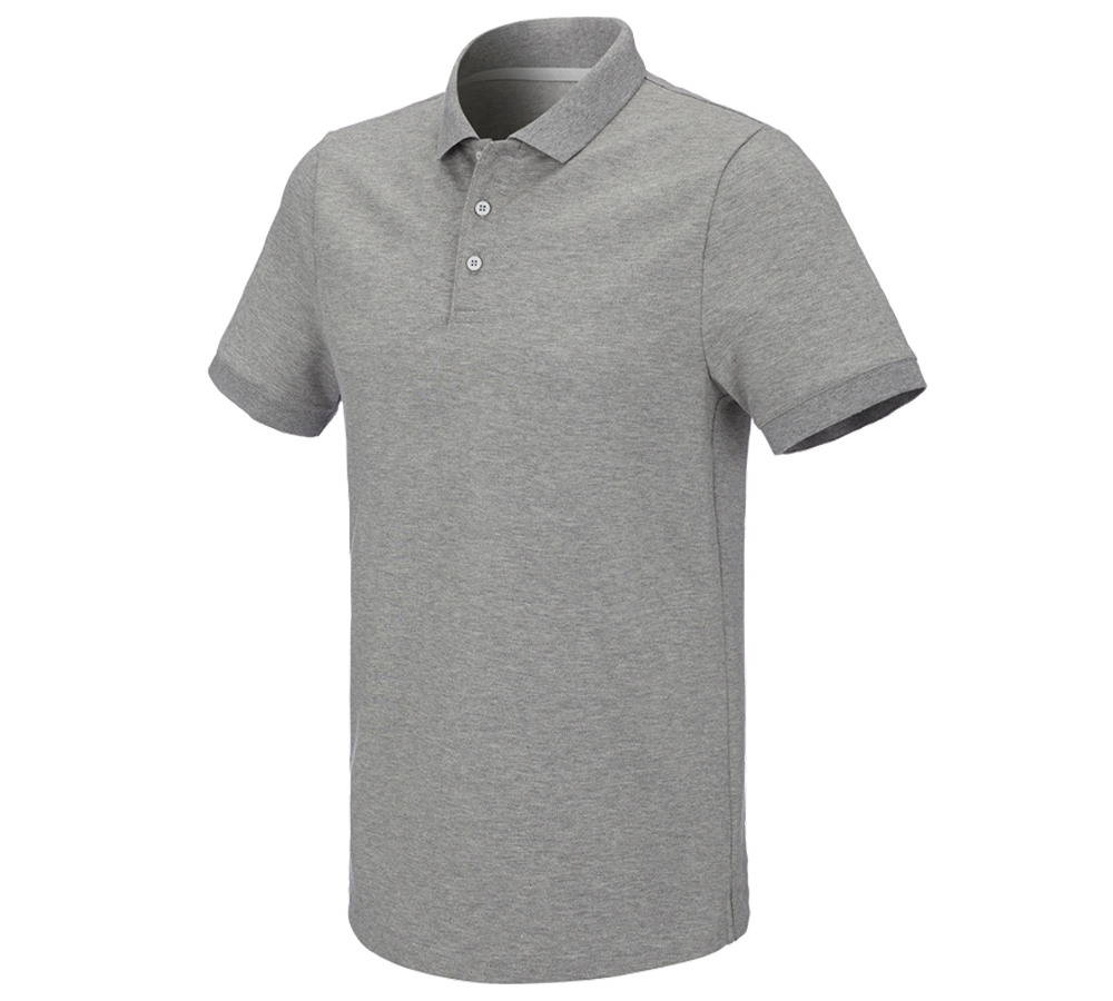 Tričká, pulóvre a košele: Piqué tričko e.s. cotton stretch + sivá melírovaná