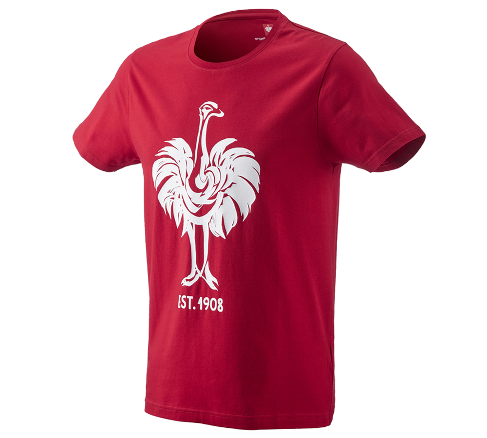 Tričká, pulóvre a košele: Tričko e.s. 1908 + ohnivá červená/biela