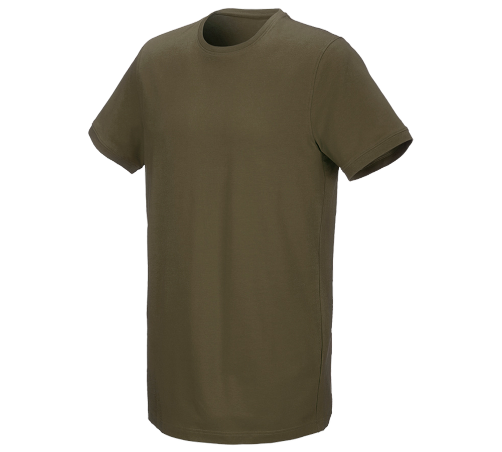 Tričká, pulóvre a košele: Tričko e.s. cotton stretch, long fit + bahenná zelená