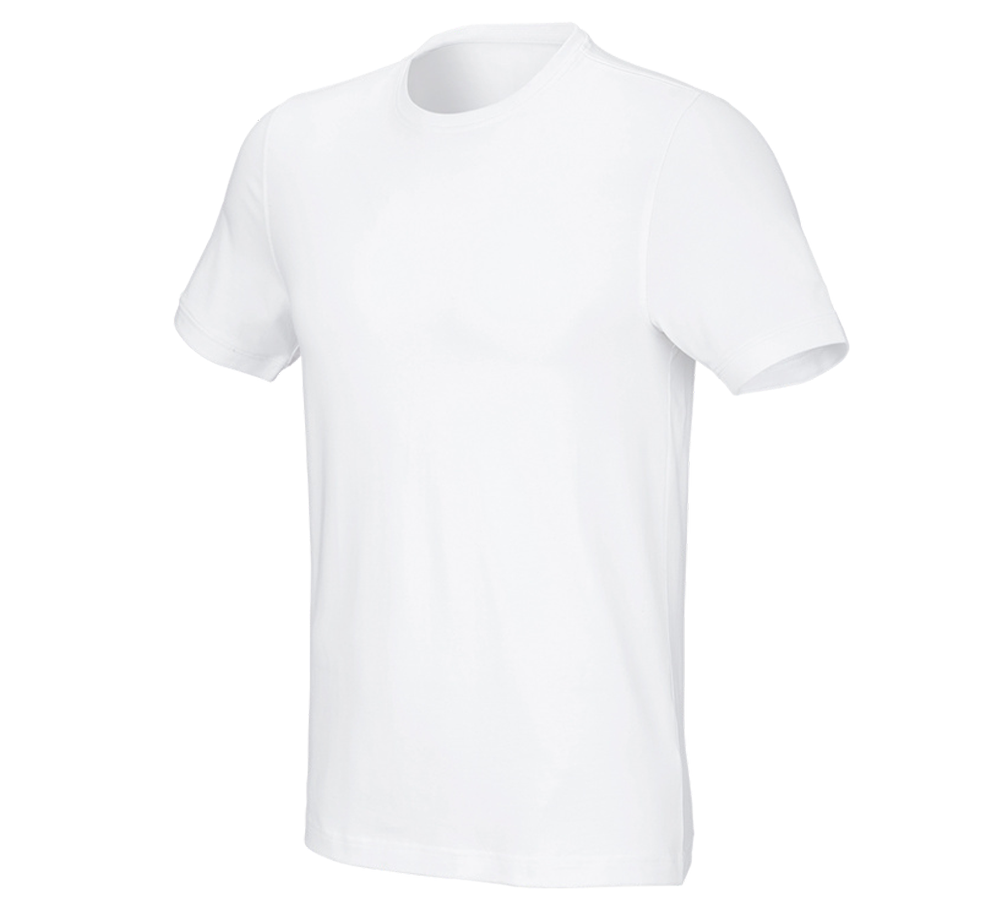 Tričká, pulóvre a košele: Tričko e.s. cotton stretch, slim fit + biela
