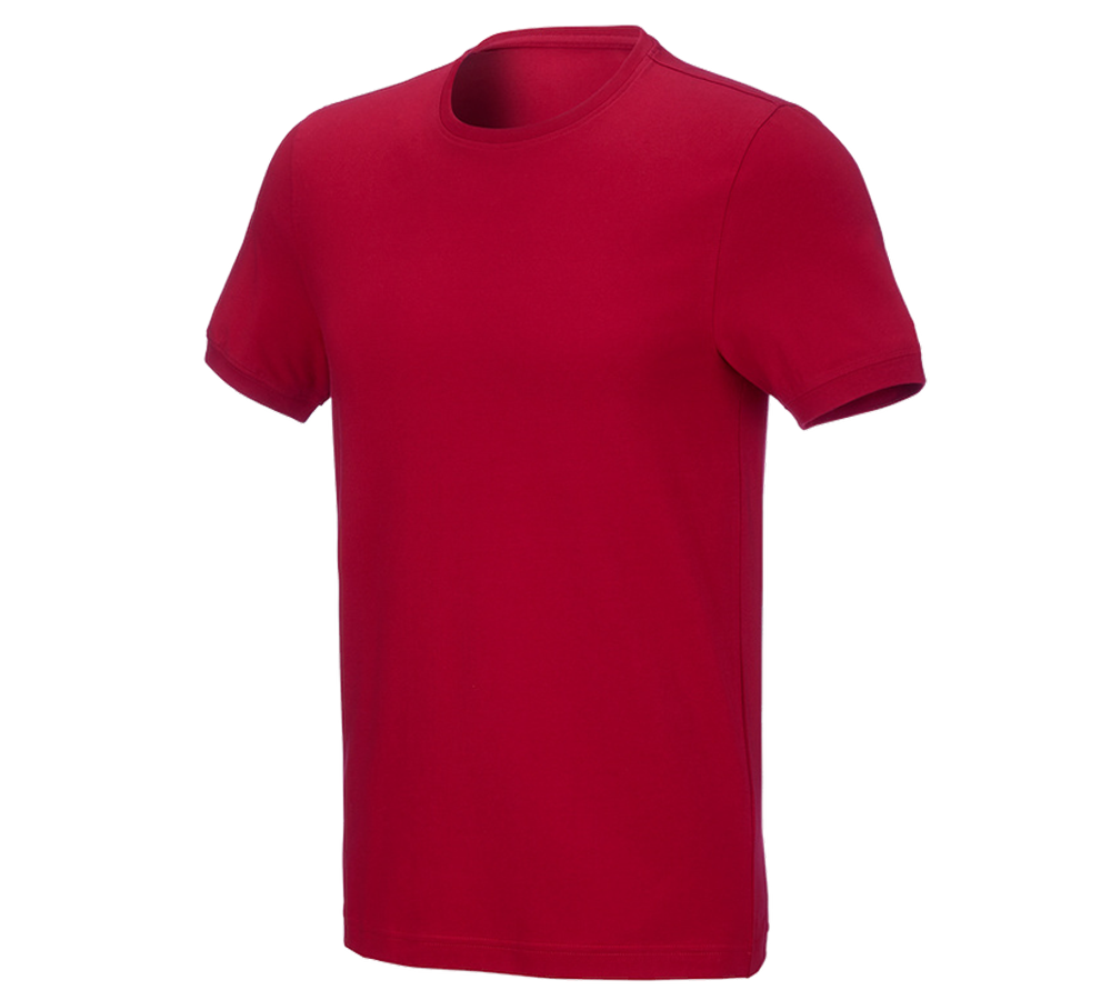 Tričká, pulóvre a košele: Tričko e.s. cotton stretch, slim fit + ohnivá červená