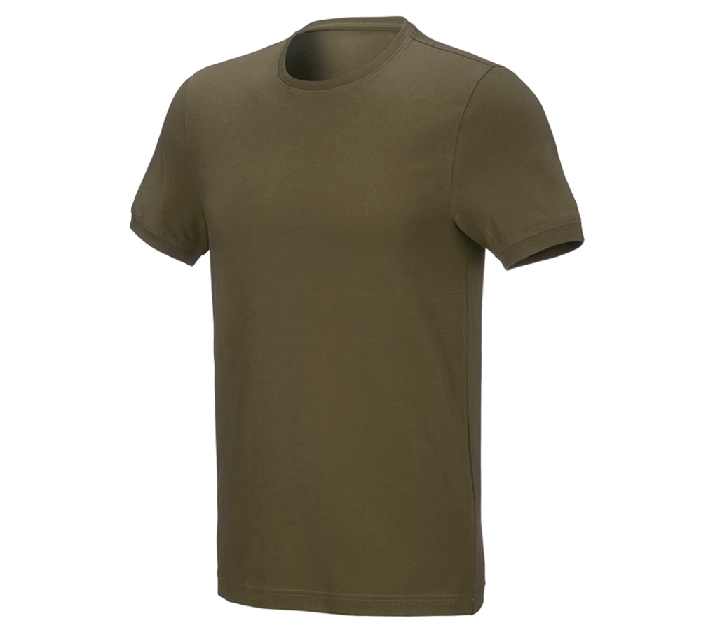 Tričká, pulóvre a košele: Tričko e.s. cotton stretch, slim fit + bahenná zelená